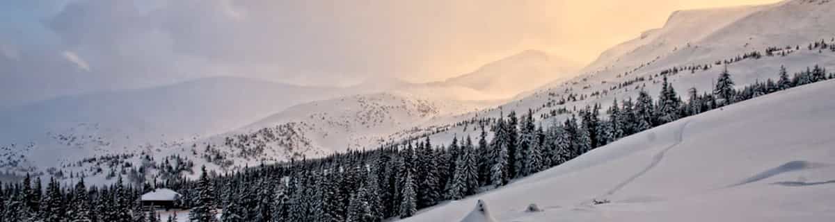 snowy resort