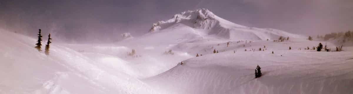 snowy resort