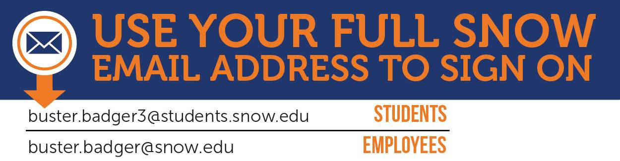 Use your full email address to sign on
