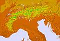 Alps Temperature Map