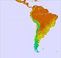 South America Temperature Map