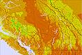 Southwest Canada Temperature Map